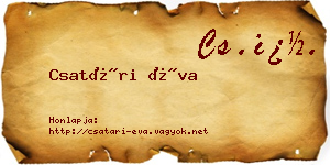 Csatári Éva névjegykártya